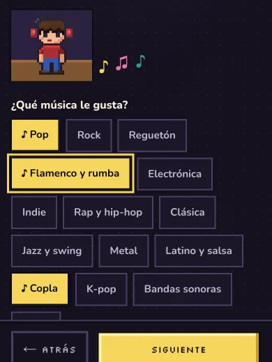 La guía: los estilos de música que le gustan, para su banda sonora.
