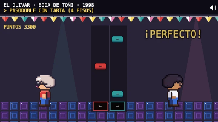 Minijuego de baile al ritmo de un pasodoble.